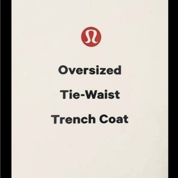 Lululemon Oversized Trench Coat Black Size 10 New With Tags - Picture 5 of 10